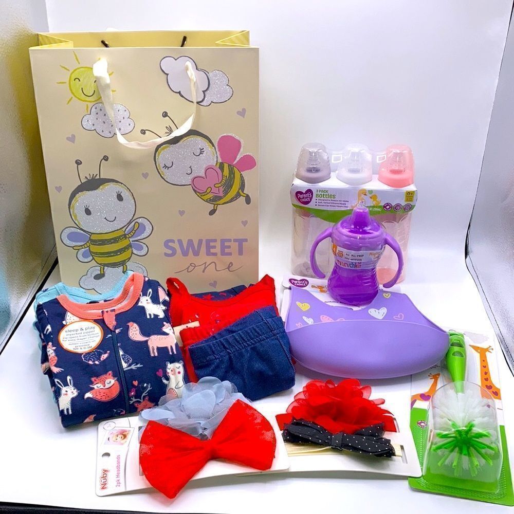 BABY Girl Bundle Shower Gift 13-Piece Set Sizes 0-12 Month